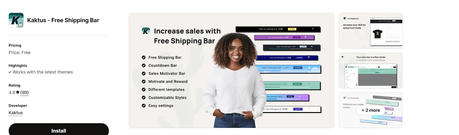 Kaktus ‑ Free Shipping Bar